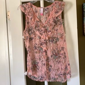 Pink lace top.  No Boundaries size 19